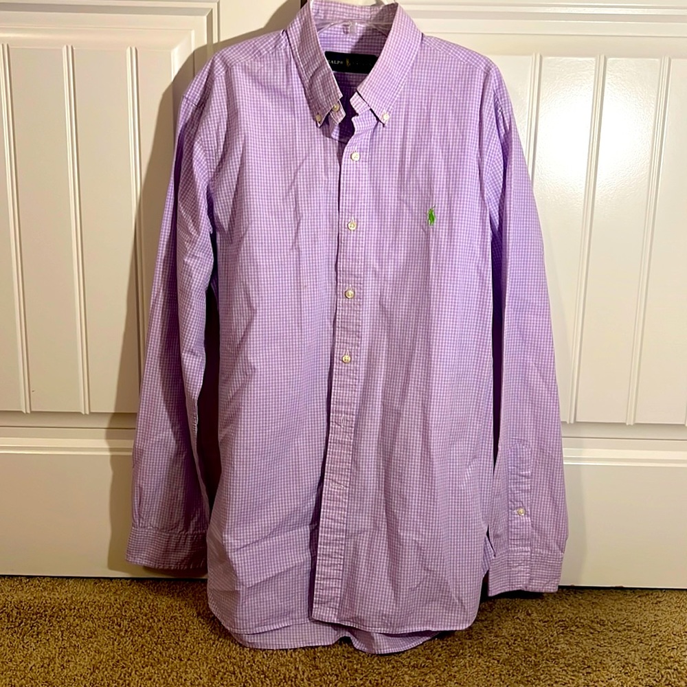 Ralph Lauren Purple Long Sleeve Shirt Size 16
